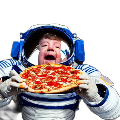 food, face, robot, 3d render transparent PNG cut-out