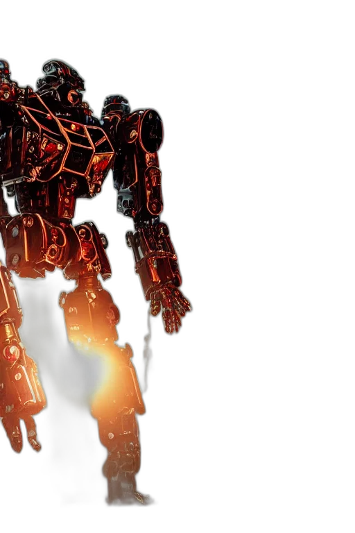 robot, weapon, concept art, 3d render transparent PNG cut-out