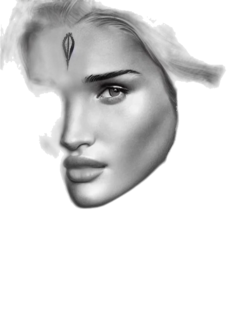 face, crown, hair, mask transparent PNG cut-out