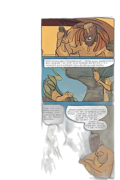 comic book art, concept art, fire, underwater transparent PNG cut-out