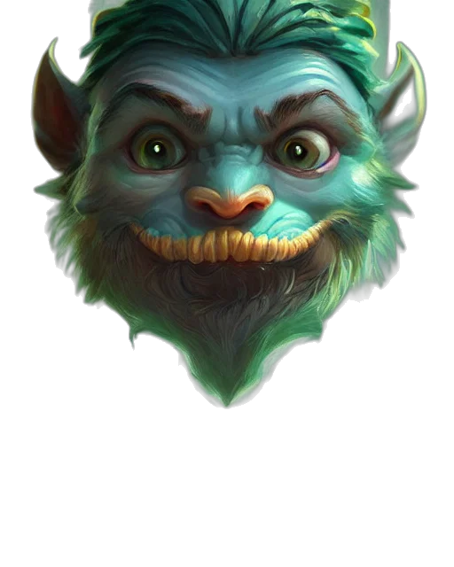 face, mask, creature, staff transparent PNG cut-out
