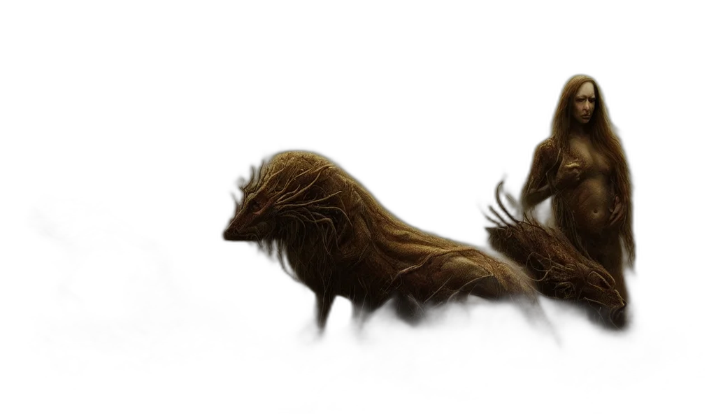hair, animal, creature, dragon transparent PNG cut-out