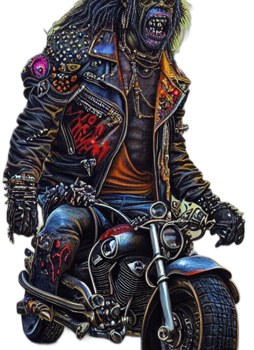 jacket, weapon, cyberpunk, comic book art transparent PNG cut-out