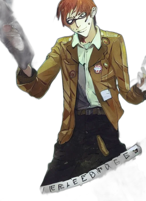 jacket, staff, weapon, robot transparent PNG cut-out