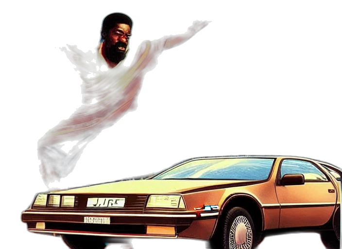 car, concept art, vaporwave, vfx transparent PNG cut-out