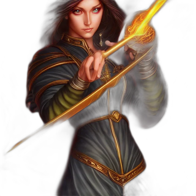 sword, staff, weapon, fantasy art transparent PNG cut-out