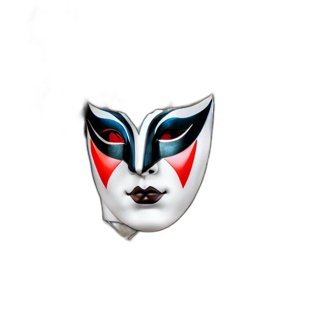 mask, face, jewelry, 3d render transparent PNG cut-out