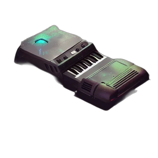 robot, weapon, cyberpunk, 3d render transparent PNG cut-out