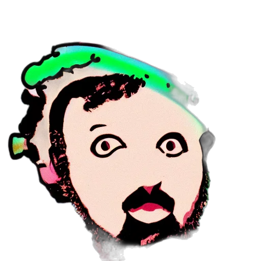 staff, face, pixel art, cartoon transparent PNG cut-out