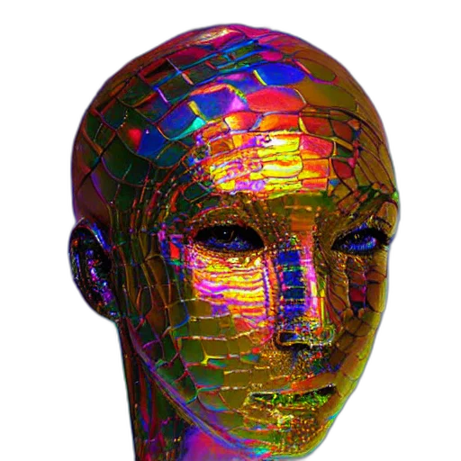 mask, face, robot, crown transparent PNG cut-out