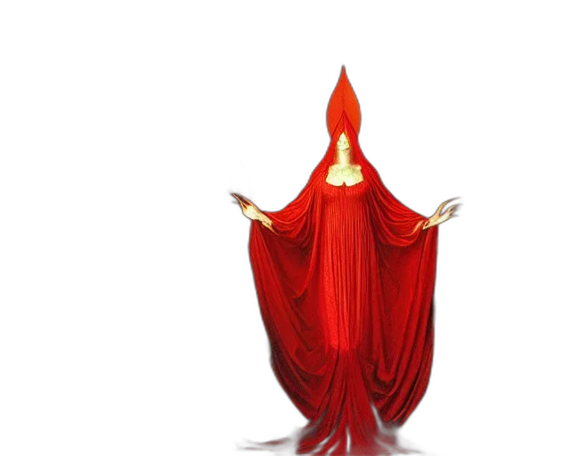 dress, crown, mask, staff transparent PNG cut-out