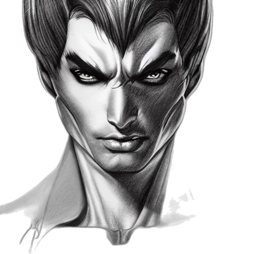 face, mask, comic book art, concept art transparent PNG cut-out