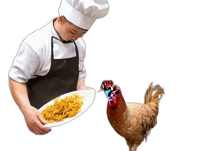 food, animal, photorealistic, 3d render transparent PNG cut-out