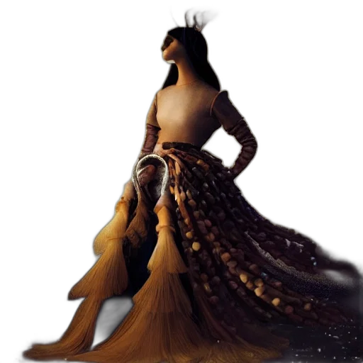 dress, jewelry, fantasy art, concept art transparent PNG cut-out