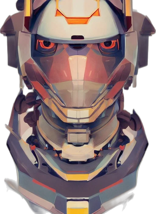 robot, face, mask, weapon transparent PNG cut-out