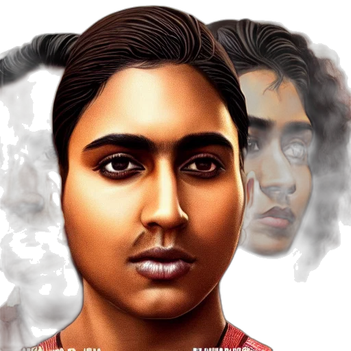face, photorealistic, concept art, comic book art transparent PNG cut-out