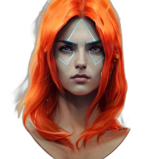 face, mask, crown, fantasy art transparent PNG cut-out