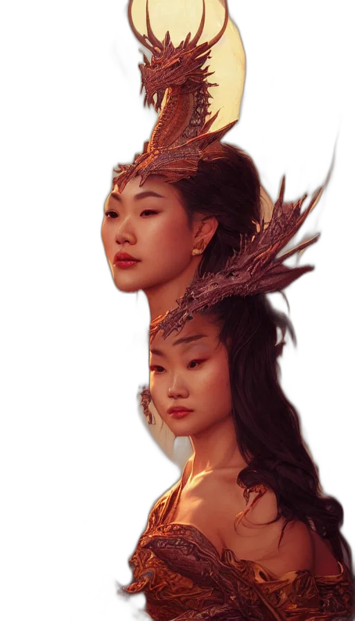 crown, dragon, jewelry, face transparent PNG cut-out