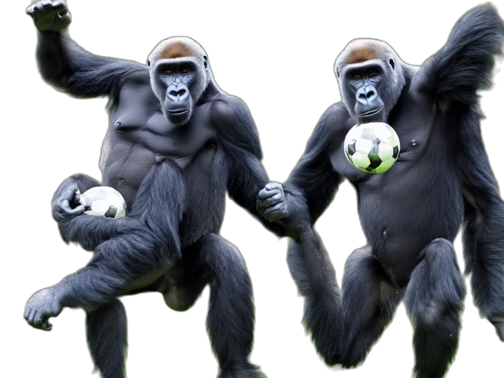 concept art, 3d render, photorealistic, gorilla transparent PNG cut-out