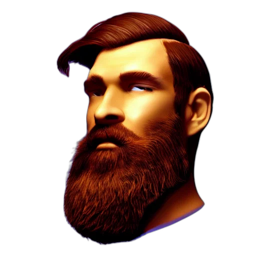 face, hair, hat, staff transparent PNG cut-out