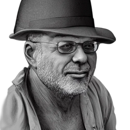 hat, face, staff, photorealistic transparent PNG cut-out