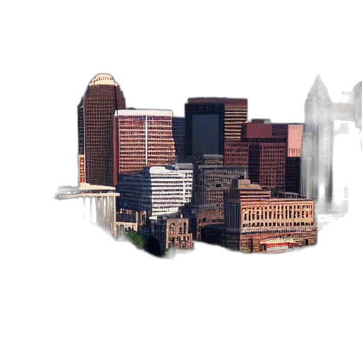 building, concept art, 3d render, pixel art transparent PNG cut-out
