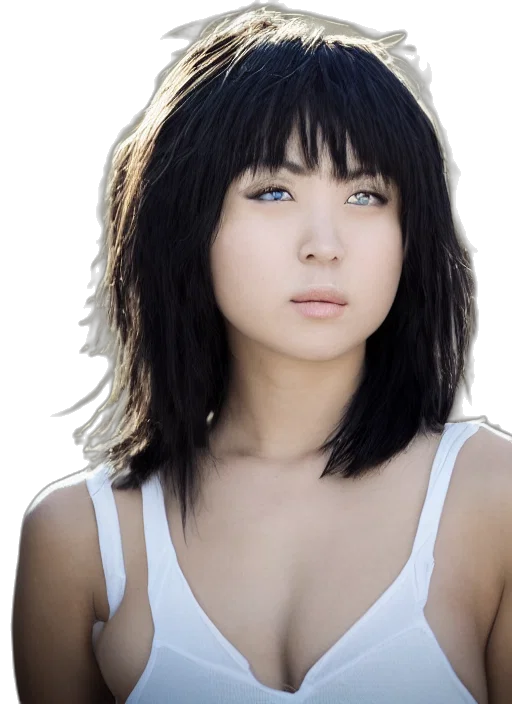 hair, face, photorealistic, anime transparent PNG cut-out