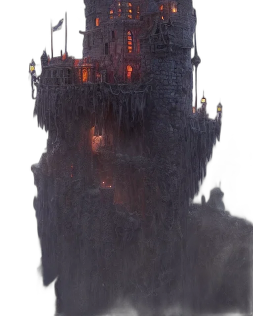 building, crown, dragon, staff transparent PNG cut-out