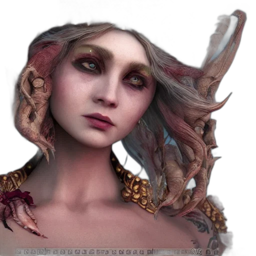 dragon, creature, face, hair transparent PNG cut-out