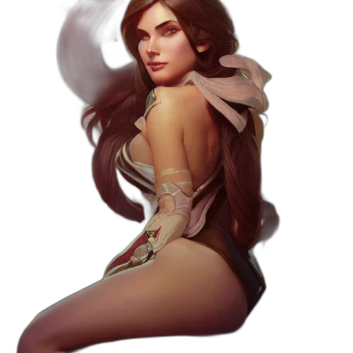dress, staff, crown, fantasy art transparent PNG cut-out