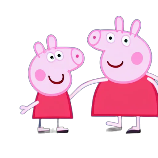 3d render, cartoon, concept art, peppa transparent PNG cut-out