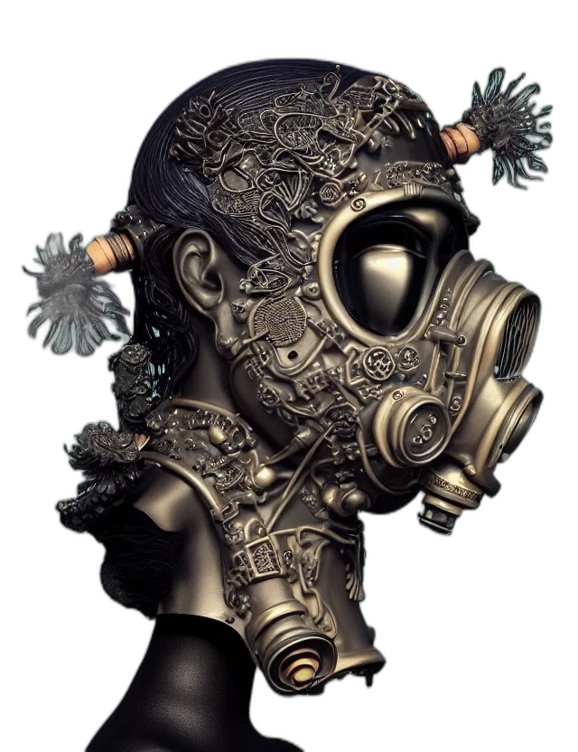 mask, robot, face, weapon transparent PNG cut-out