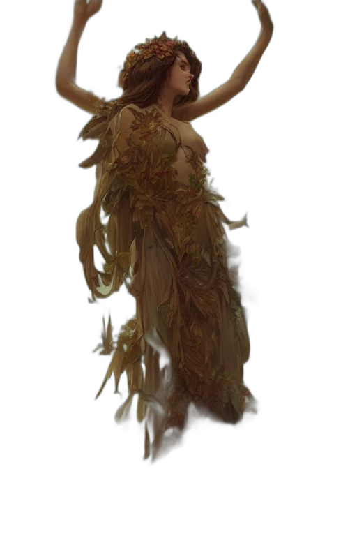 dress, creature, hair, mask transparent PNG cut-out