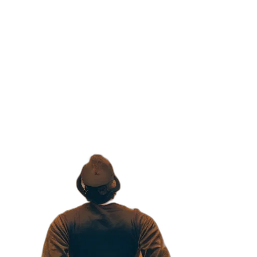 jacket, hat, staff, face transparent PNG cut-out