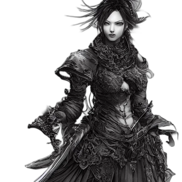 dress, fantasy art, concept art, comic book art transparent PNG cut-out