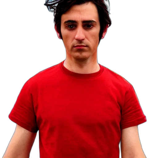 hat, staff, face, jacket transparent PNG cut-out