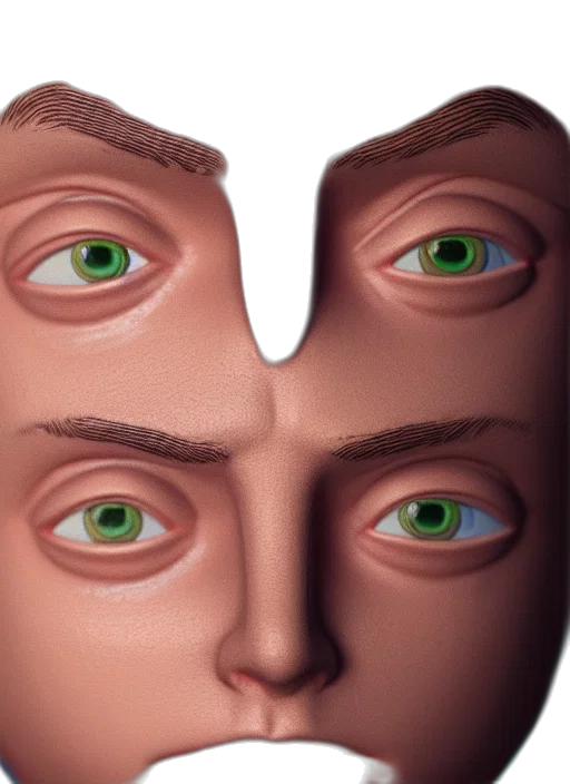 face, mask, creature, robot transparent PNG cut-out