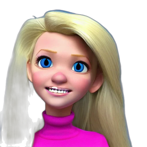 face, hair, robot, 3d render transparent PNG cut-out