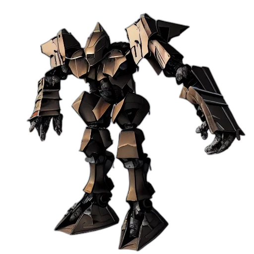 robot, weapon, concept art, 3d render transparent PNG cut-out