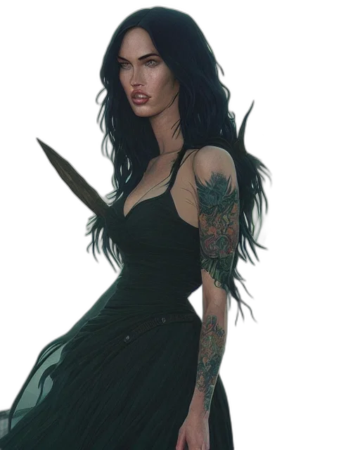 dress, sword, weapon, staff transparent PNG cut-out