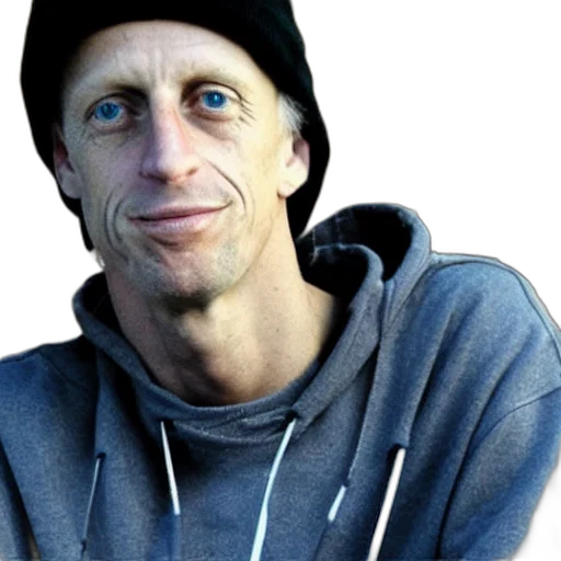 face, hat, jacket, staff transparent PNG cut-out