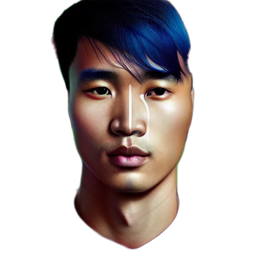 face, mask, hair, staff transparent PNG cut-out