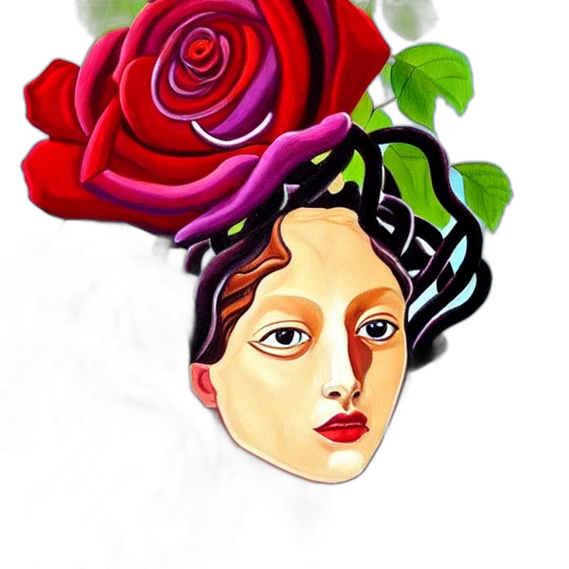 crown, flower, face, jewelry transparent PNG cut-out