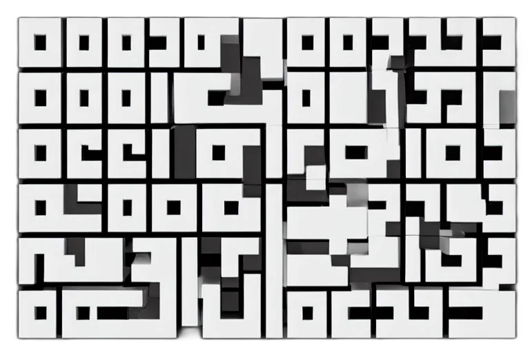 pixel art, 3d render, monochrome, orthogonal transparent PNG cut-out