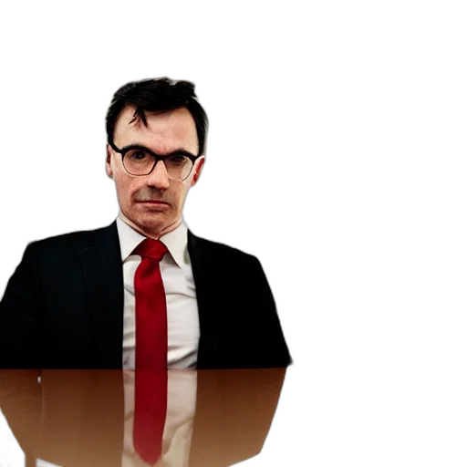 staff, face, jacket, robot transparent PNG cut-out