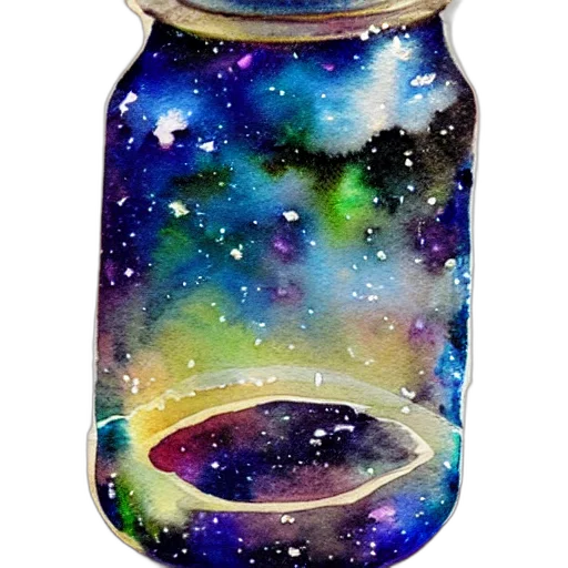 bottle, dress, watercolor, fantasy art transparent PNG cut-out