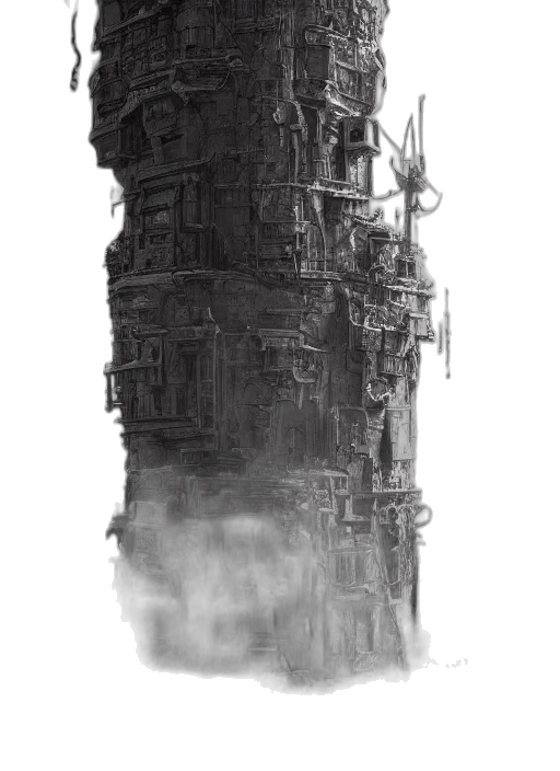 building, robot, dress, weapon transparent PNG cut-out
