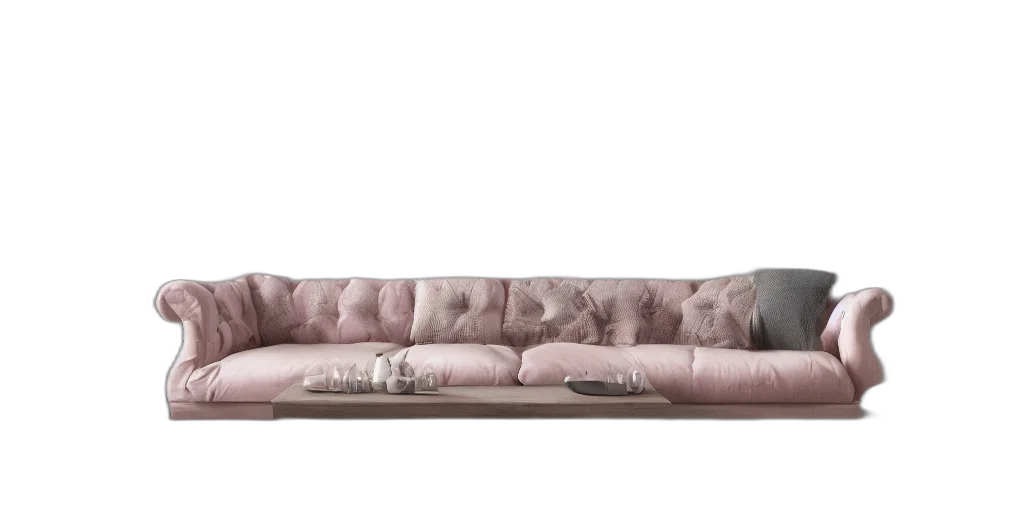 furniture, 3d render, pastel, modern transparent PNG cut-out