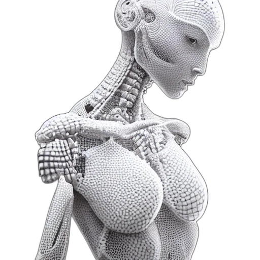 robot, jewelry, dress, 3d render transparent PNG cut-out