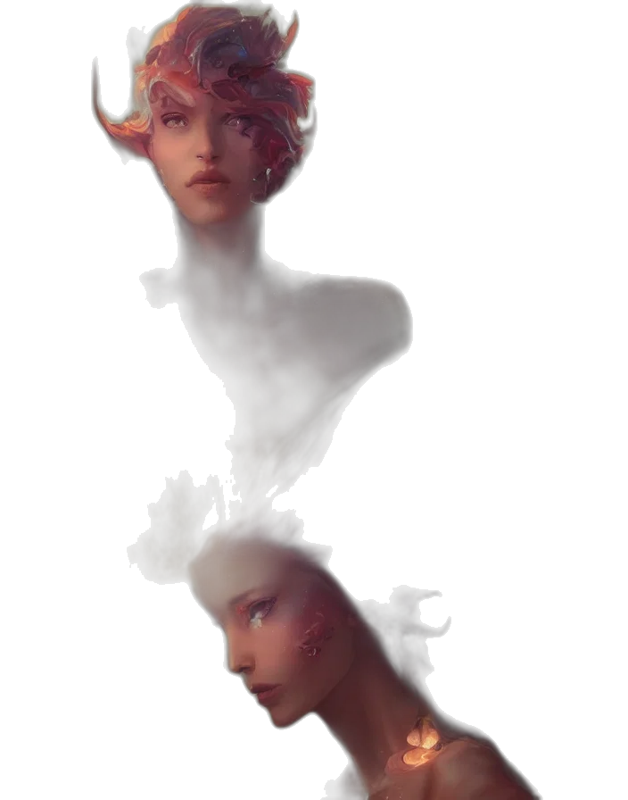 crown, face, creature, robot transparent PNG cut-out